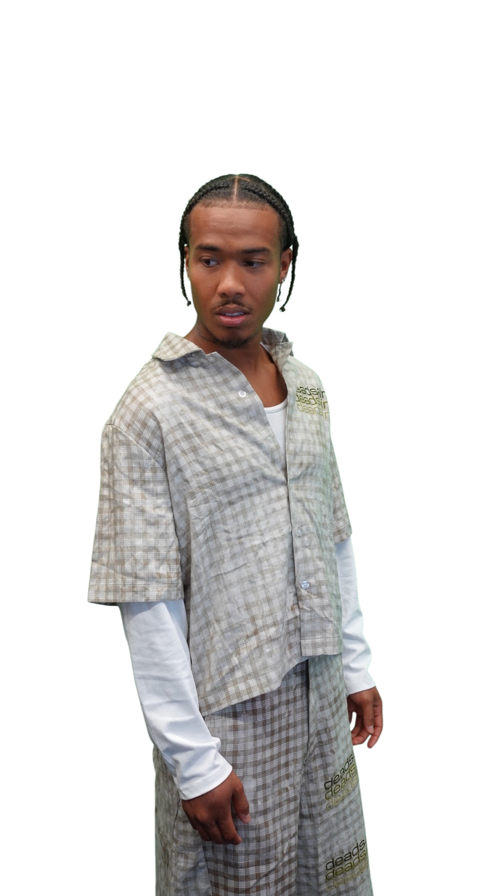 Sinner Plaid Vintage Cropped Button Up