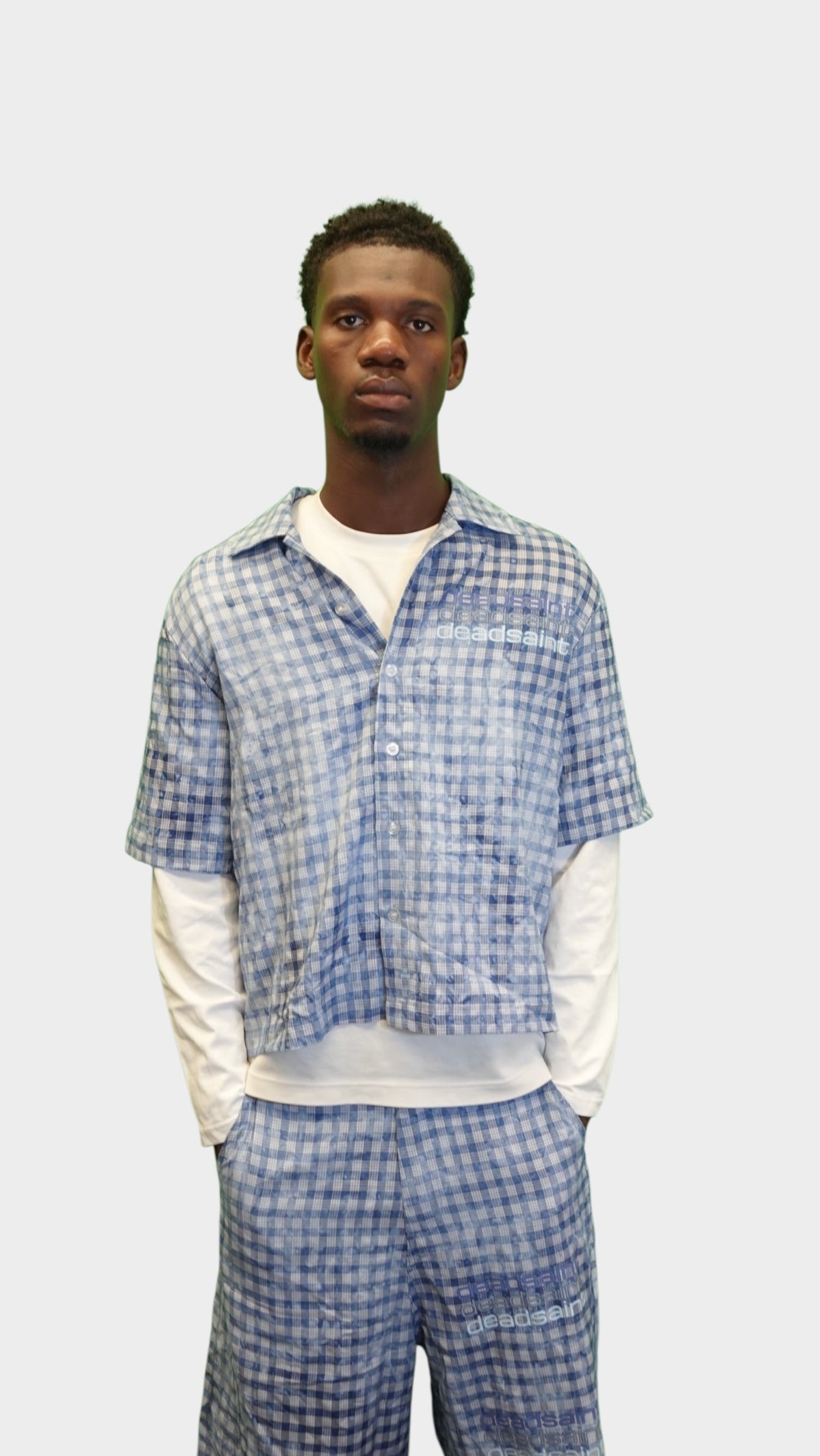 Sinner Plaid Vintage Cropped Button Up