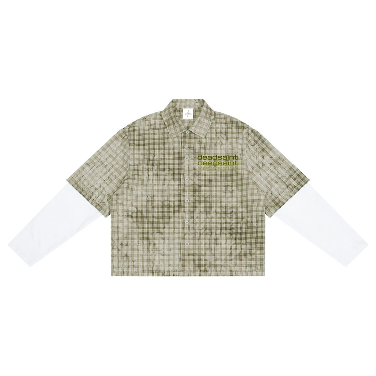 Sinner Plaid Vintage Cropped Button Up